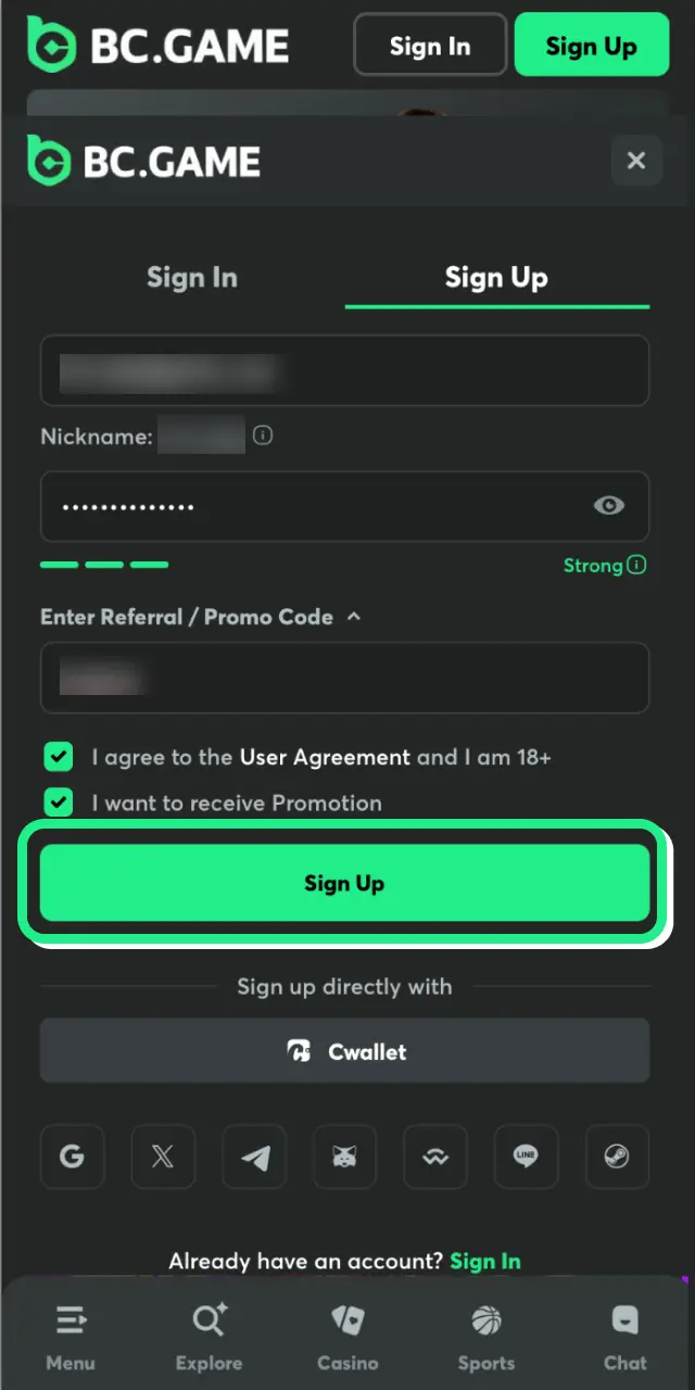 bc game app register agree rules finish